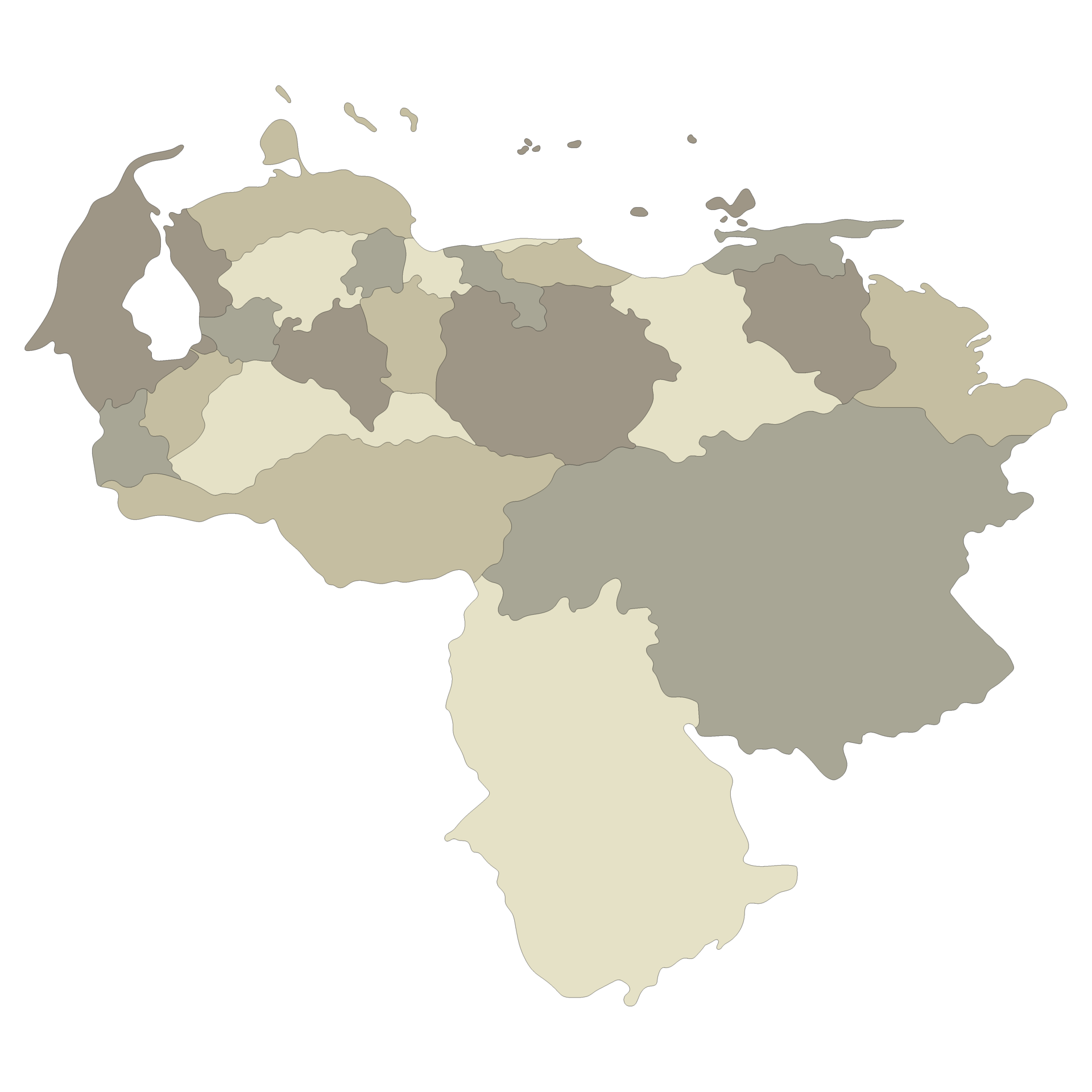 Venezuela Map Map Of Venezuela In Administrative Provinces In