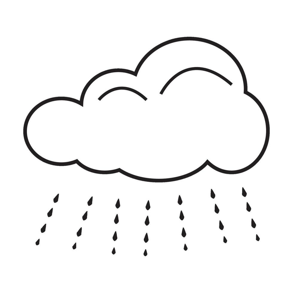 Rain icon logo vector design template