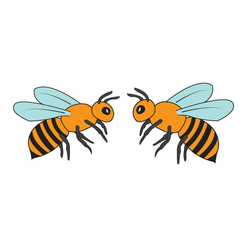 plantilla de diseño de vector de logotipo de icono de abeja