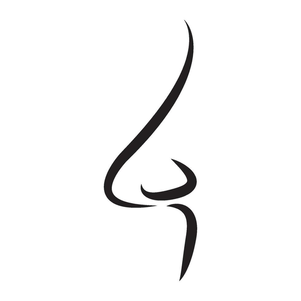 nose icon logo vector design template