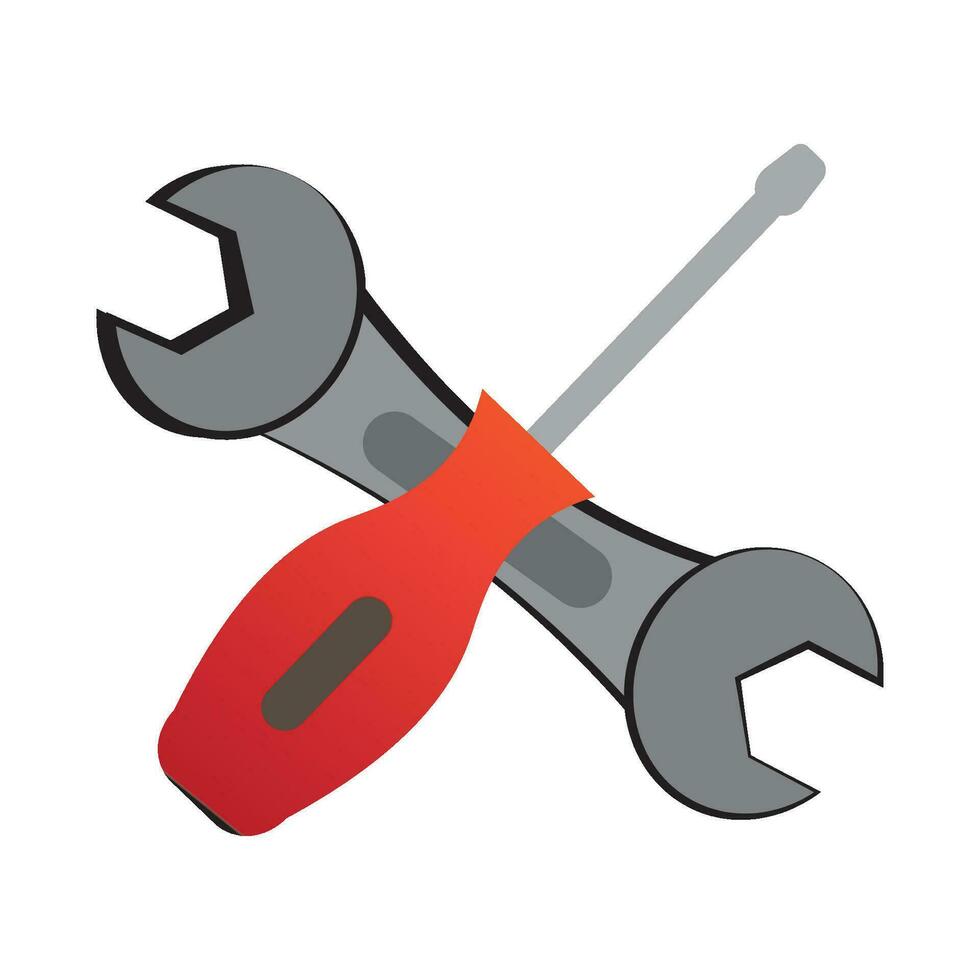 wrench icon logo vector design template