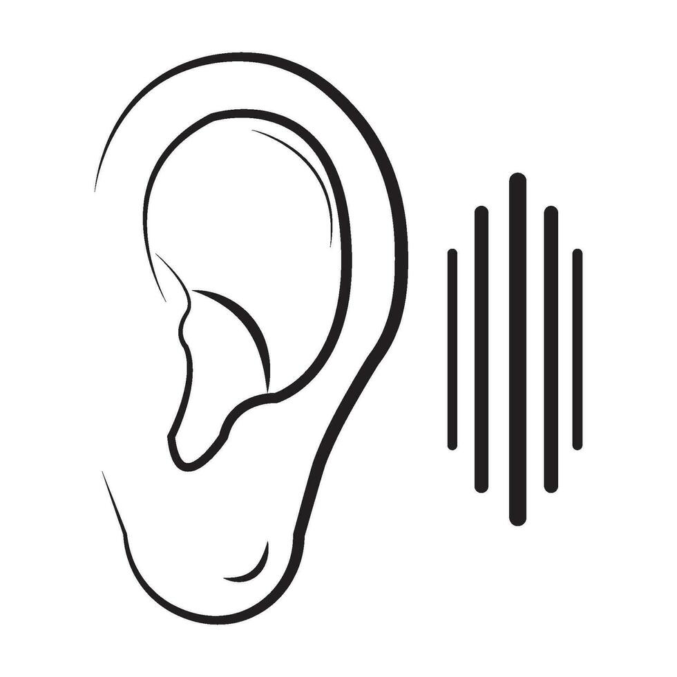 ear icon logo vector design template