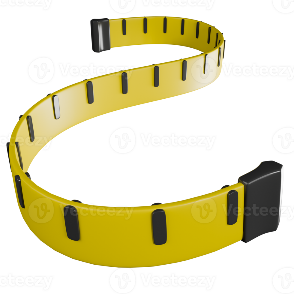 Measuring tape isolated on a transparent background. 3d rendering png