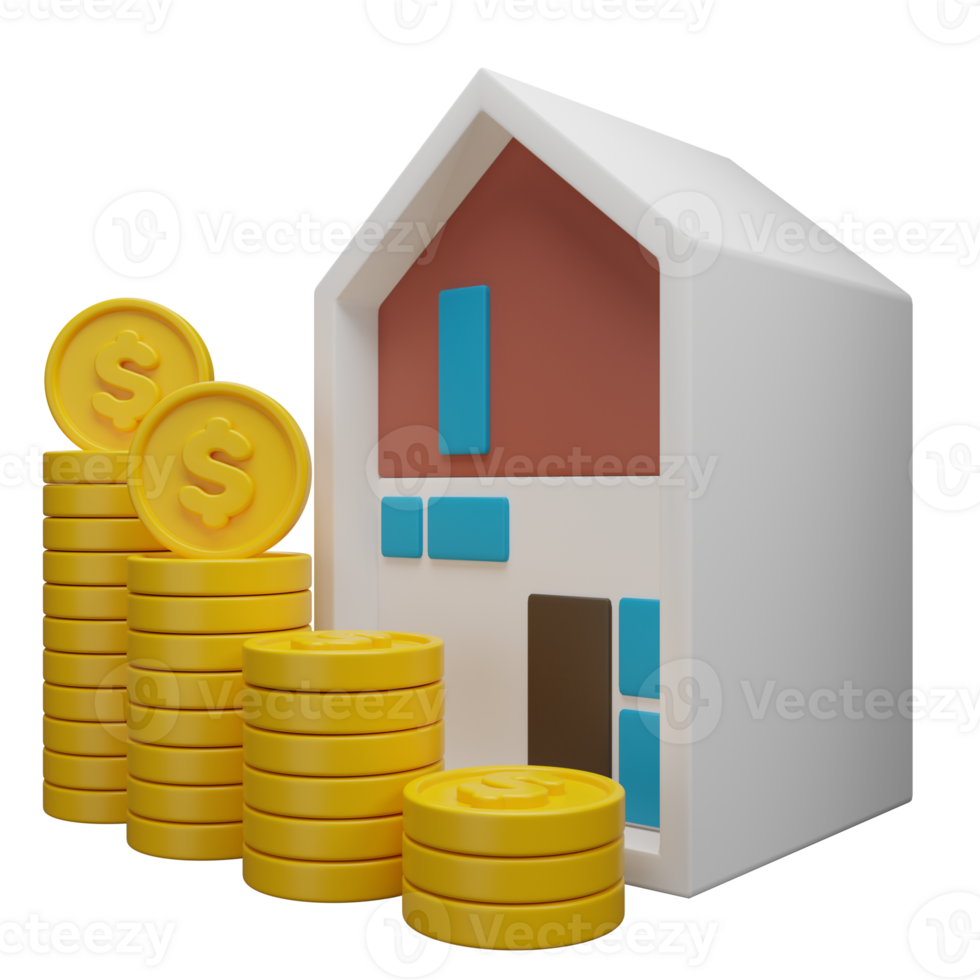 Invest property 3d render. png