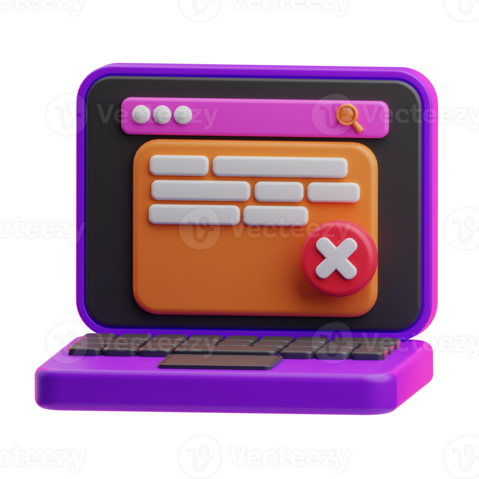 coding Error illustration 3d png