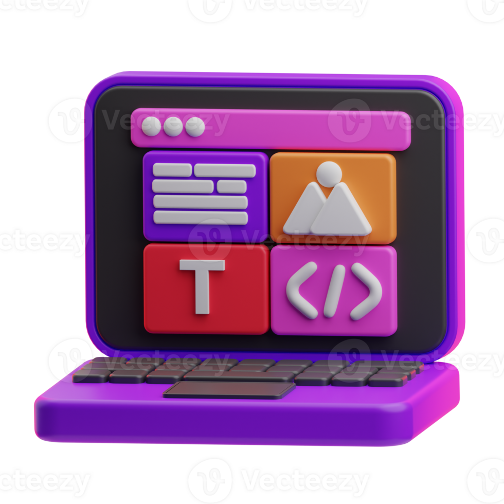 coding layout illustration 3d 36876776 PNG