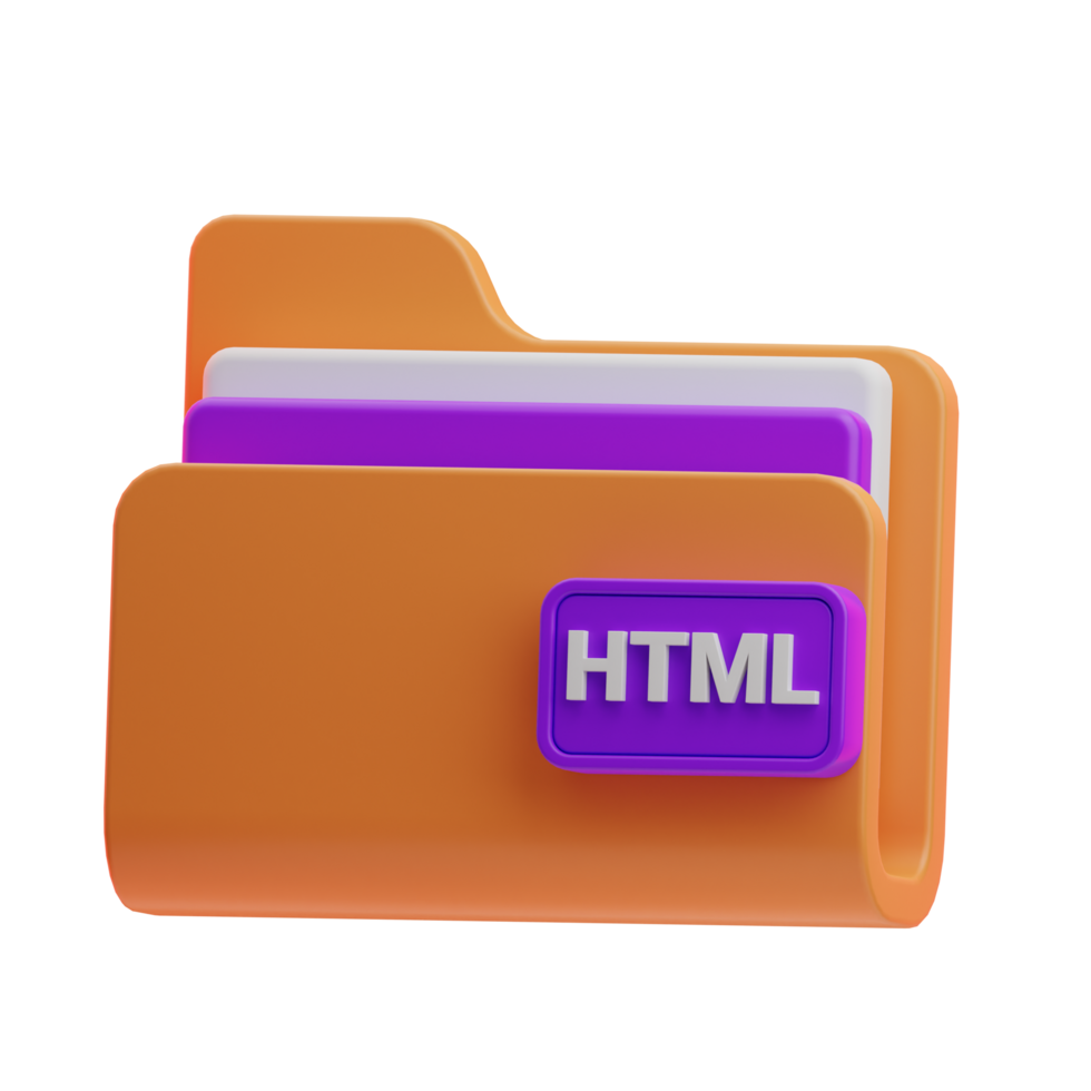 coding Html File illustration 3d png