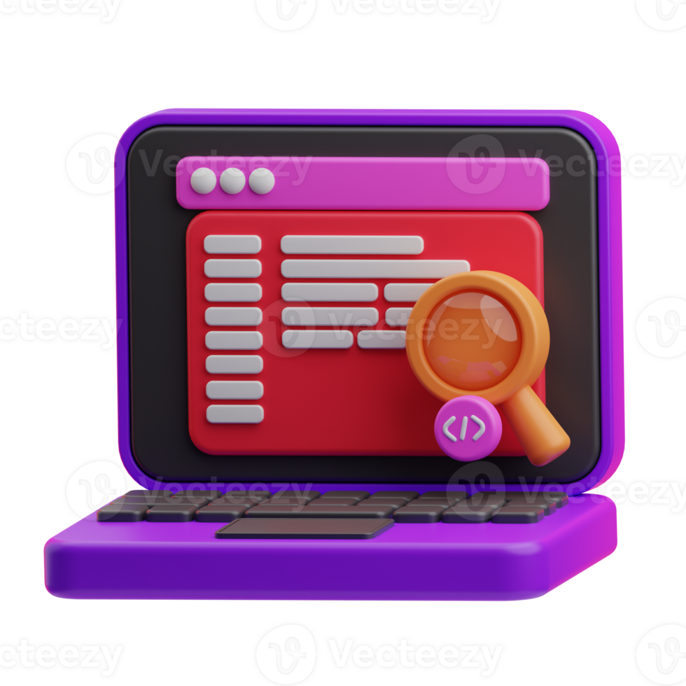 coding Back end illustration 3d png