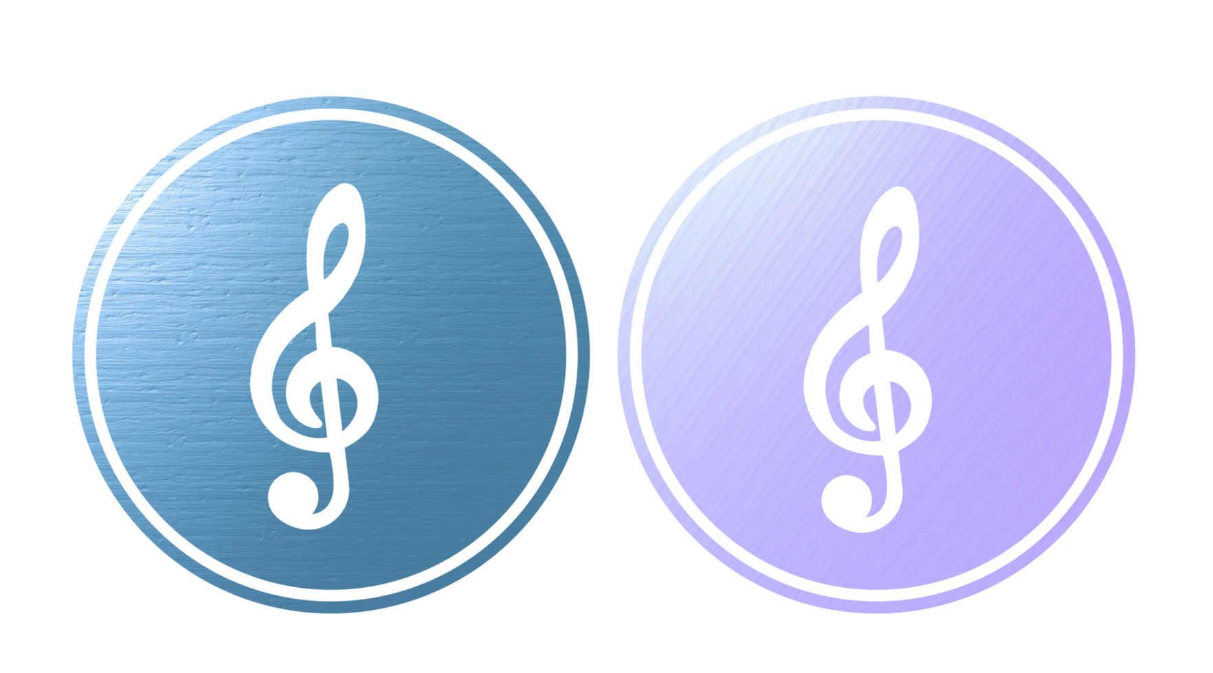 treble clef on multy color icon png