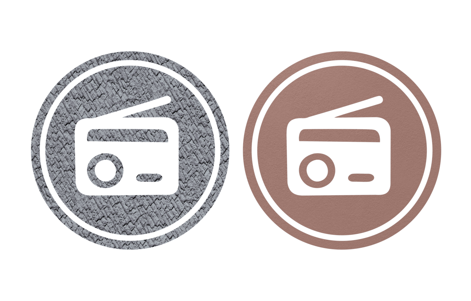 radio icône symbole avec texture png