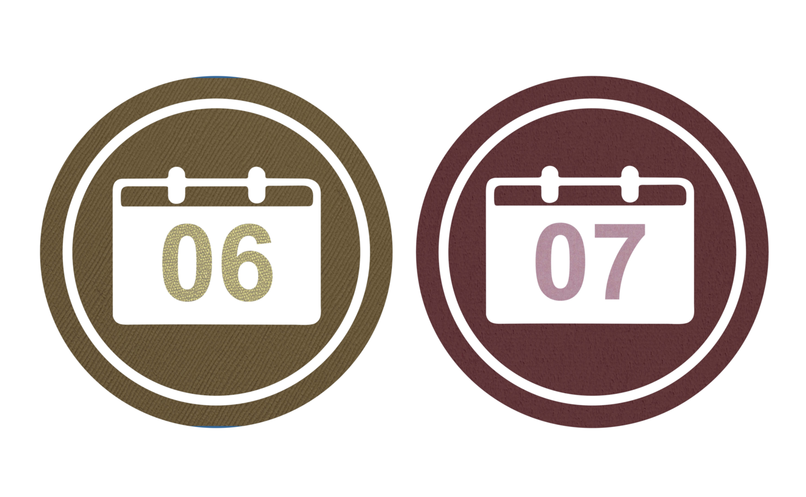 Calendar icon symbol with texture png