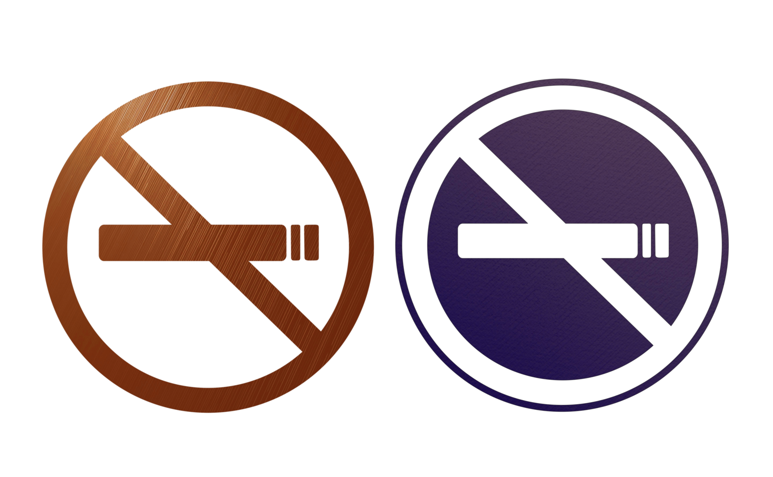 NO Smoking red and blue icon symbol with texture png