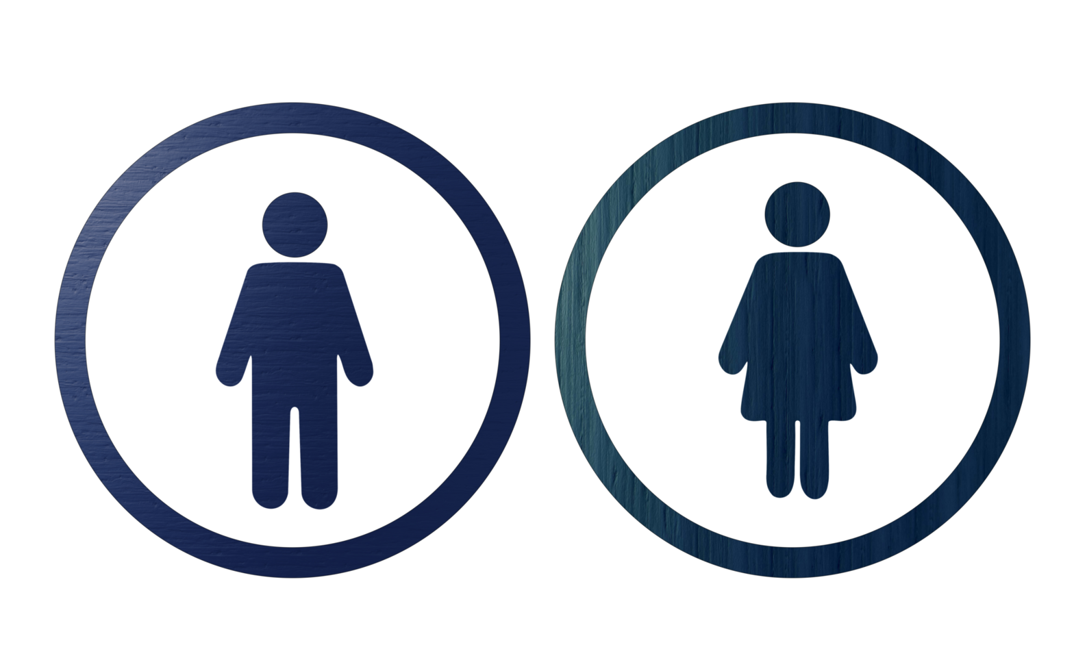 Man and woman blue and green icon symbol with texture png