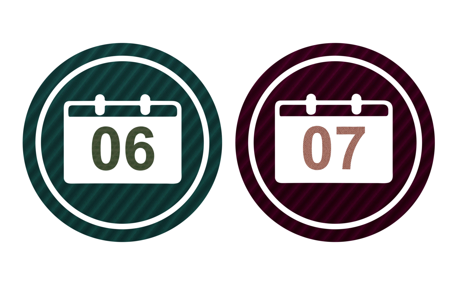 Calendar icon symbol with texture png