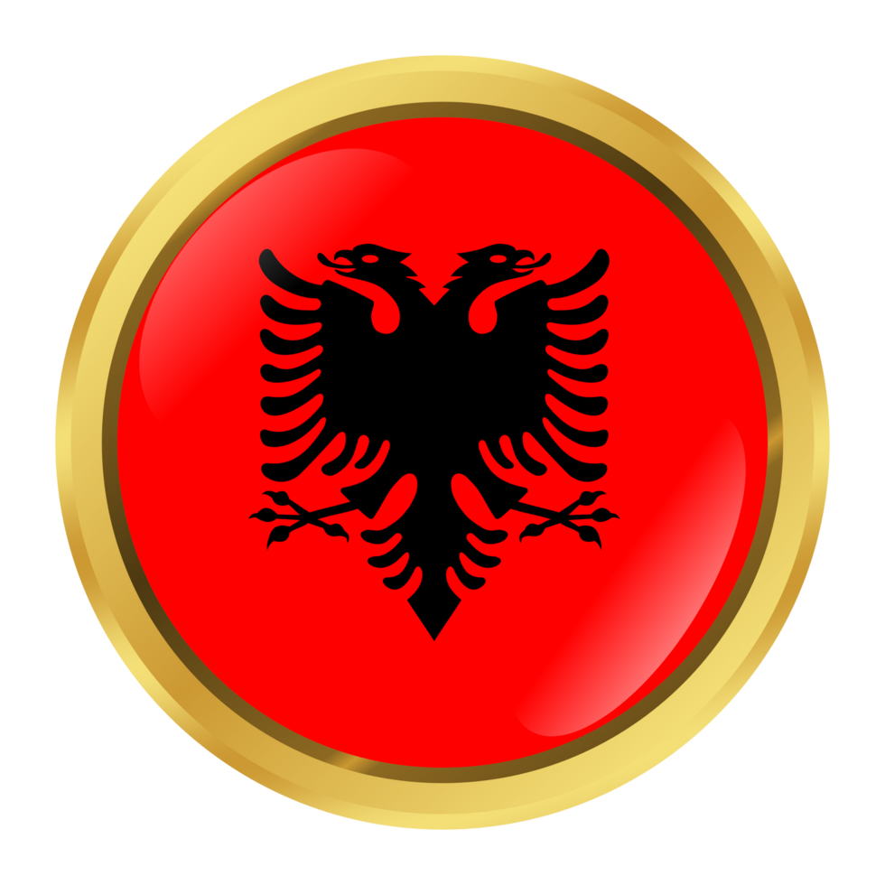 Insignia oro bandera de Albania png