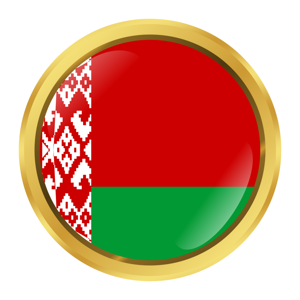 Badge Gold Flag of Belarus png