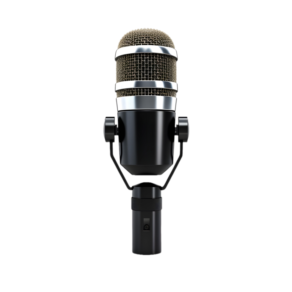 AI generated Studio microphone on transparent background png