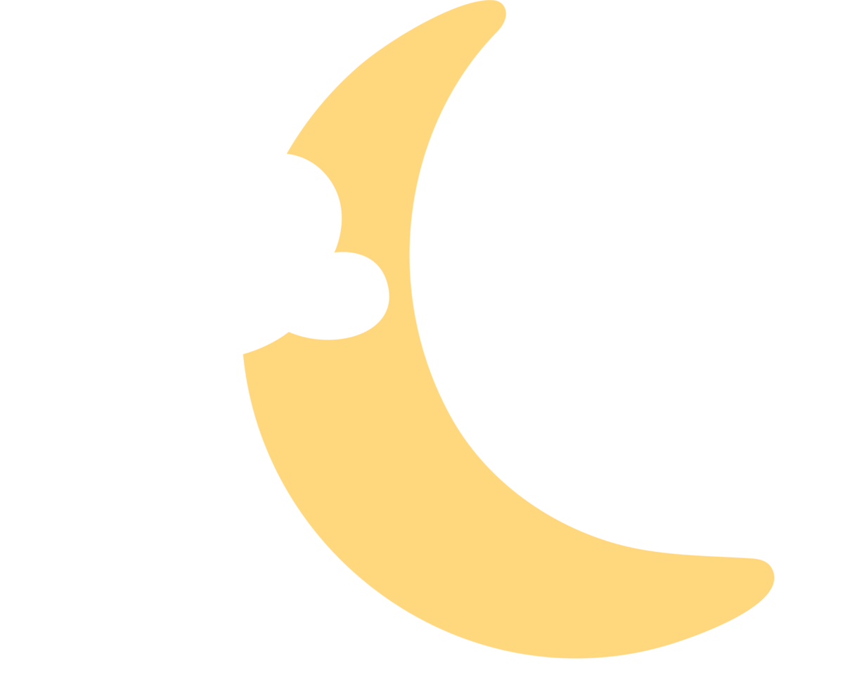 Cute cloud and moon cartoon icon. Flat design illustration. png