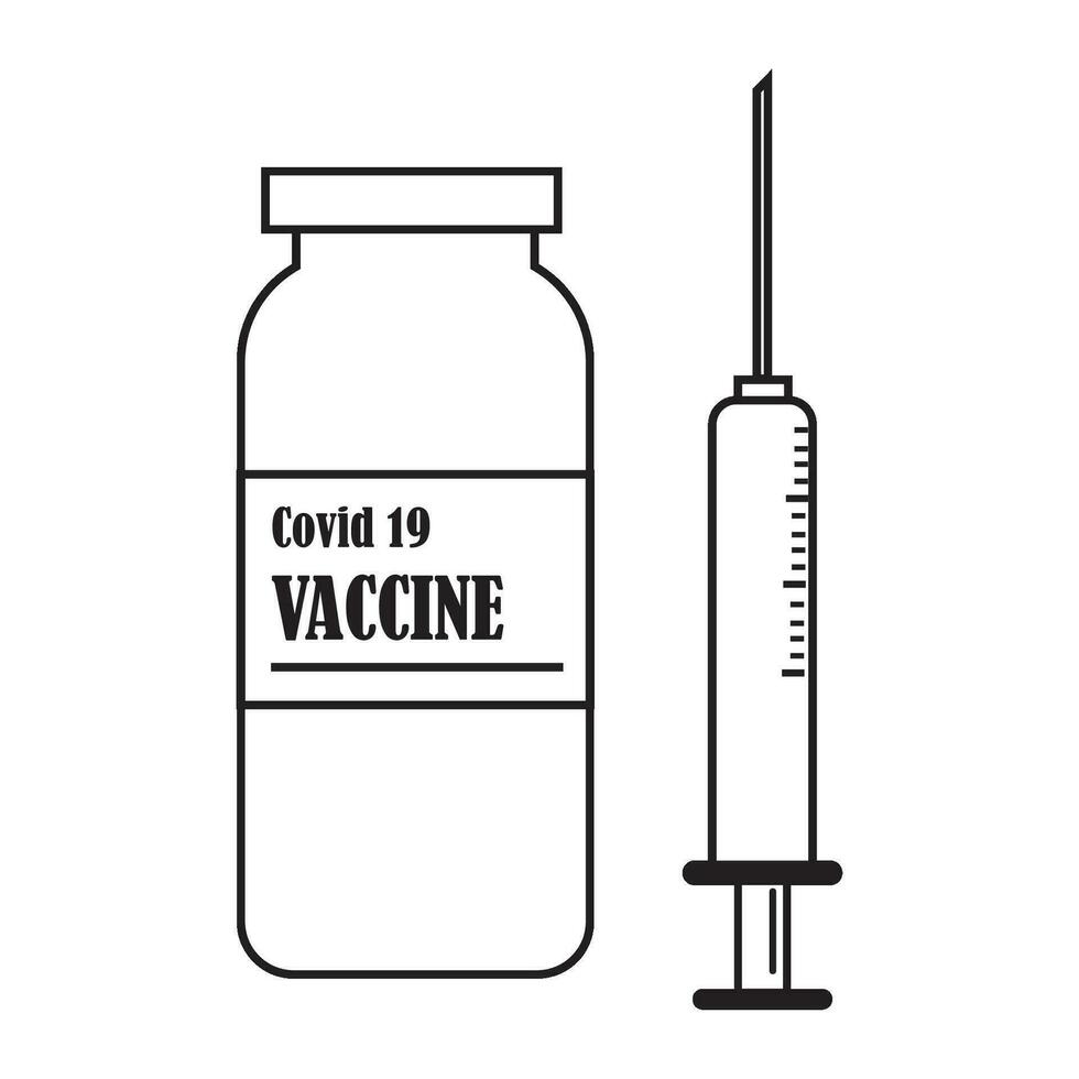 vaccine icon logo vector design template