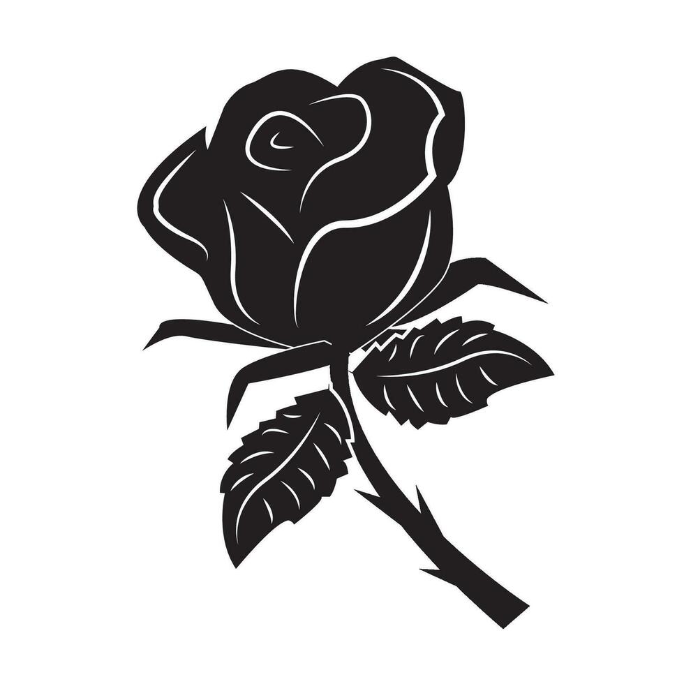 rose icon logo vector design template