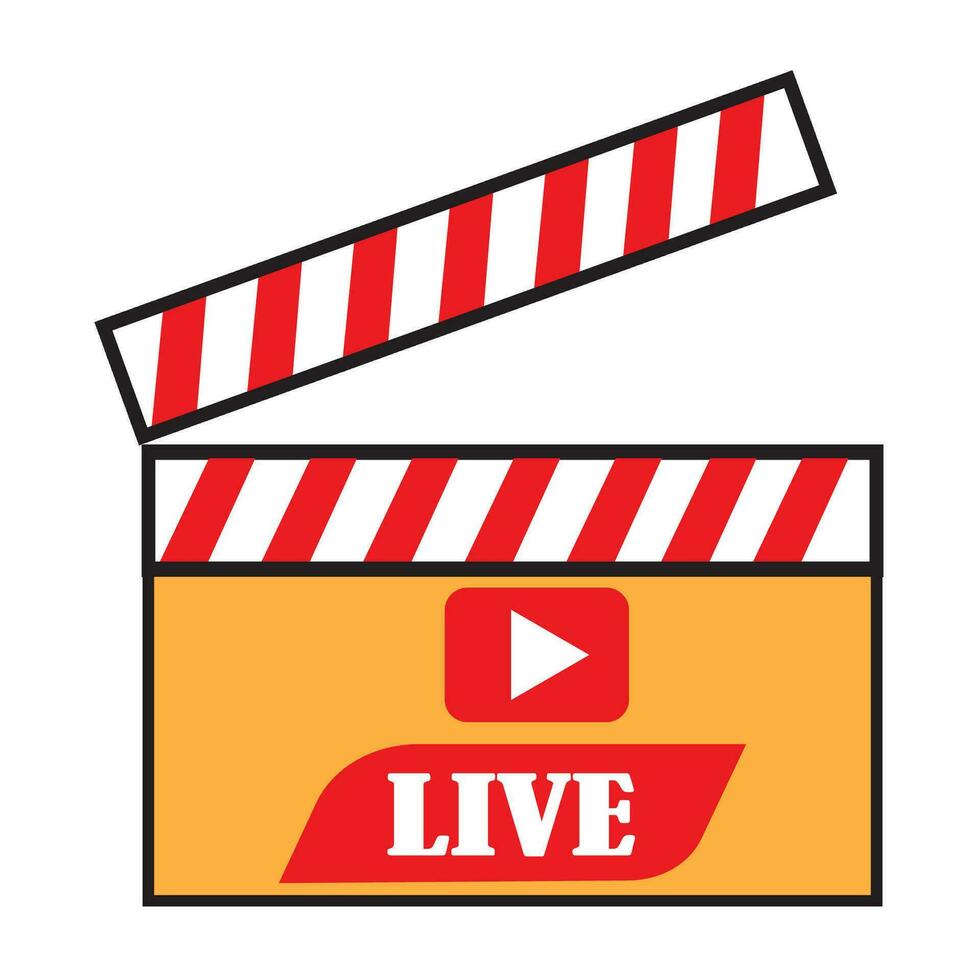 live broadcast icon logo vector design template
