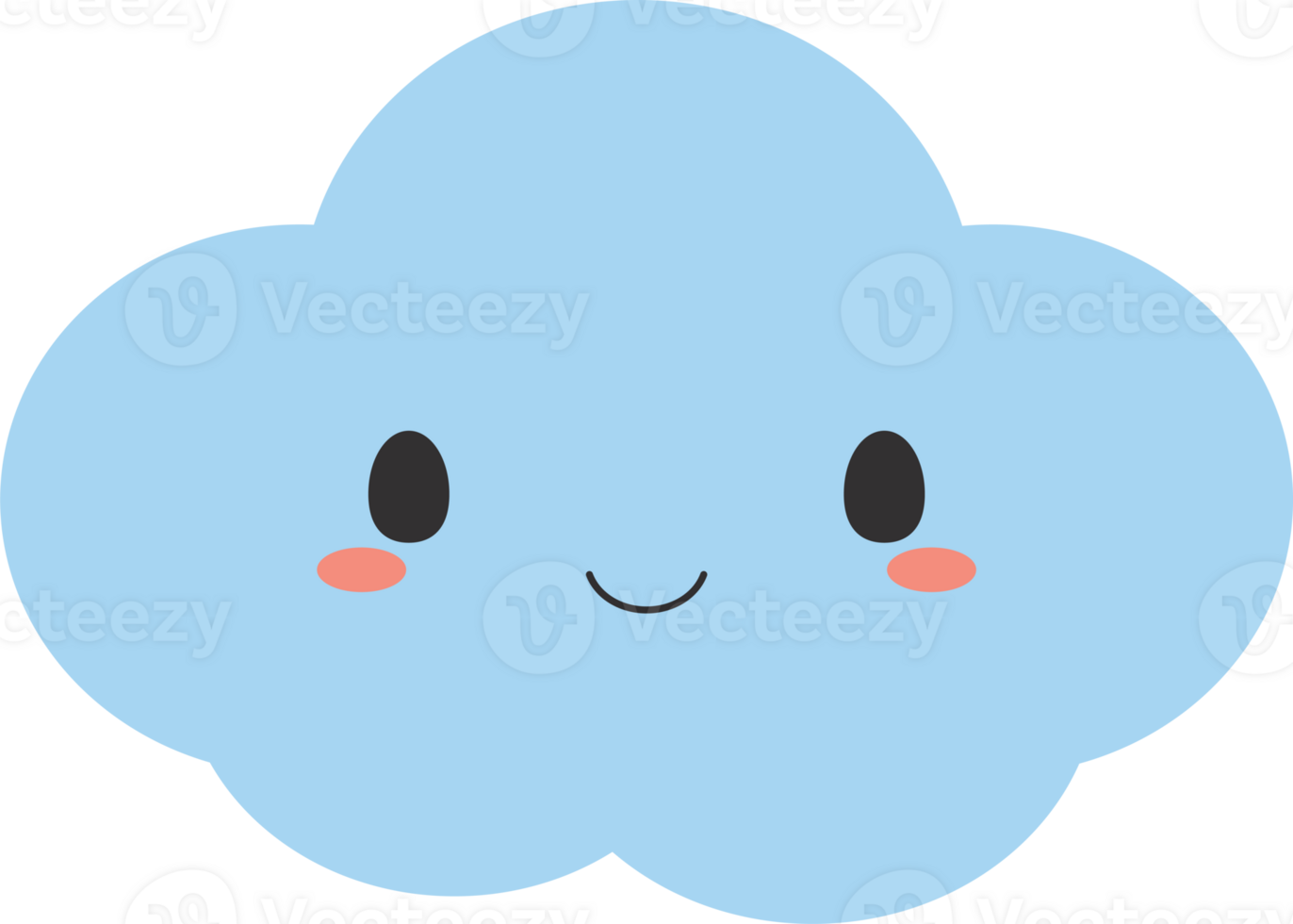 Cute cloud cartoon illustration png
