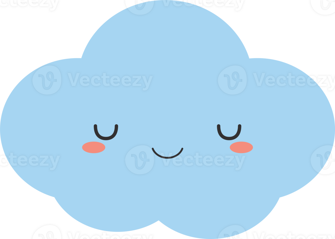 Cute cloud cartoon illustration png
