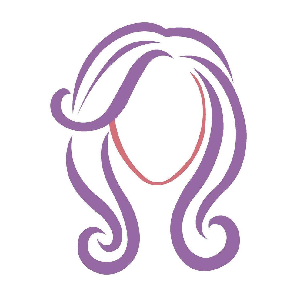 plantilla de diseño de vector de logotipo de icono de cabello