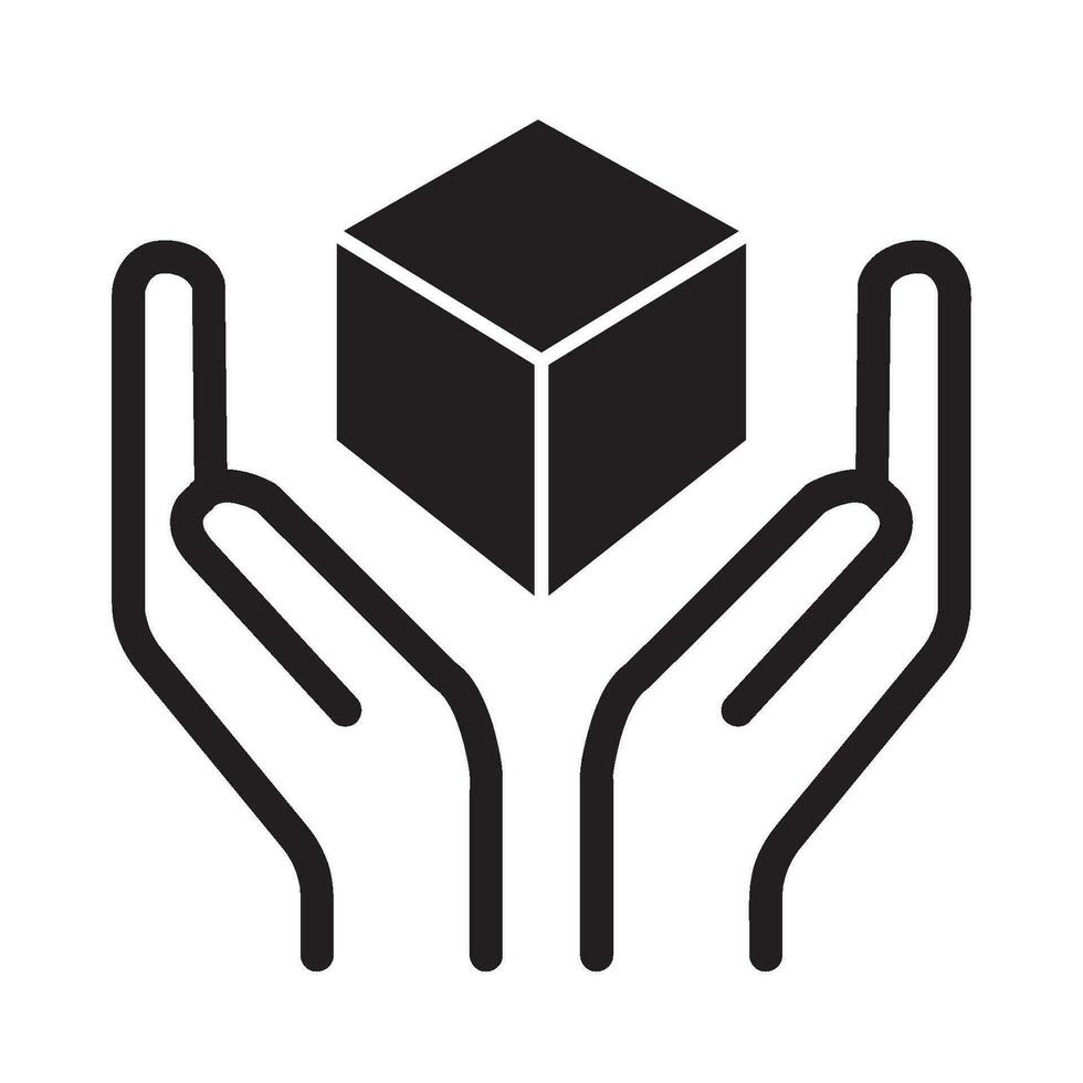 fragile icon logo vector design template