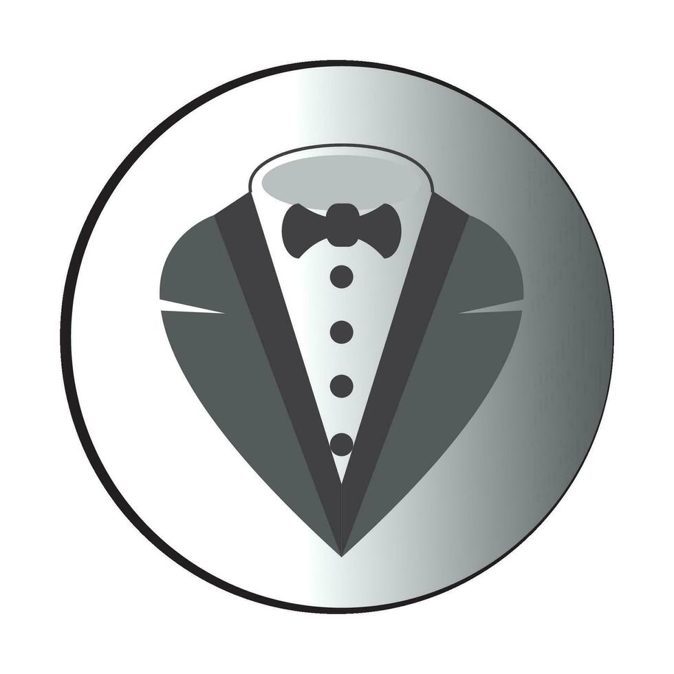 tuxedo icon logo vector design template