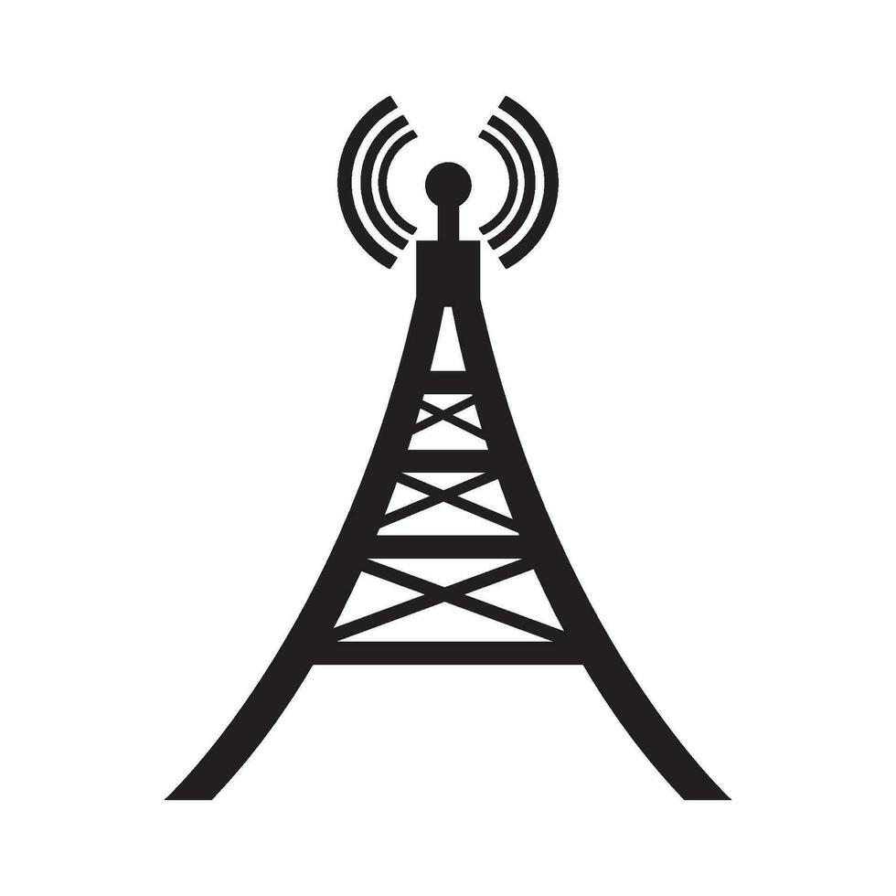 signal transmitter icon logo vector design template