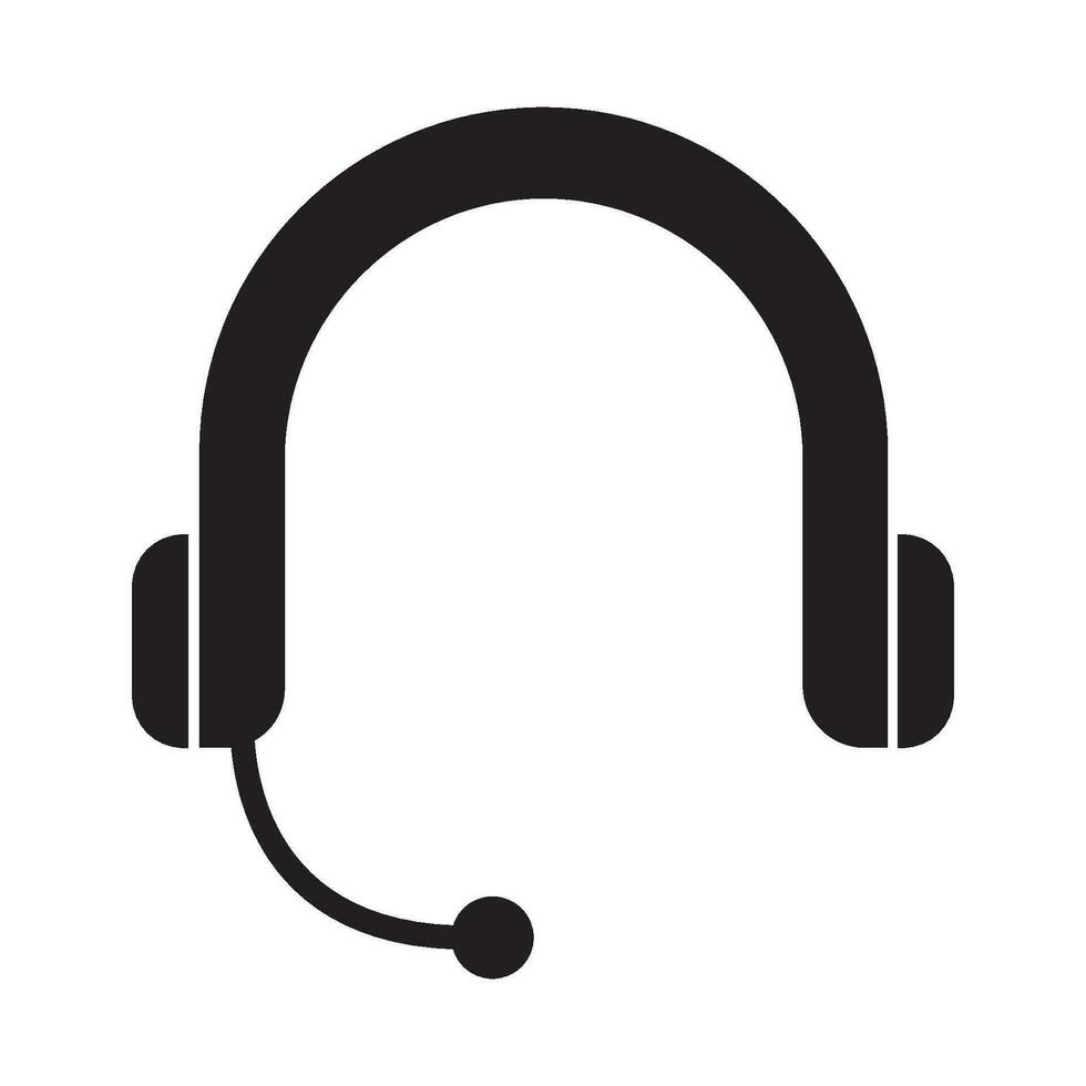 auriculares icono logo vector diseño modelo