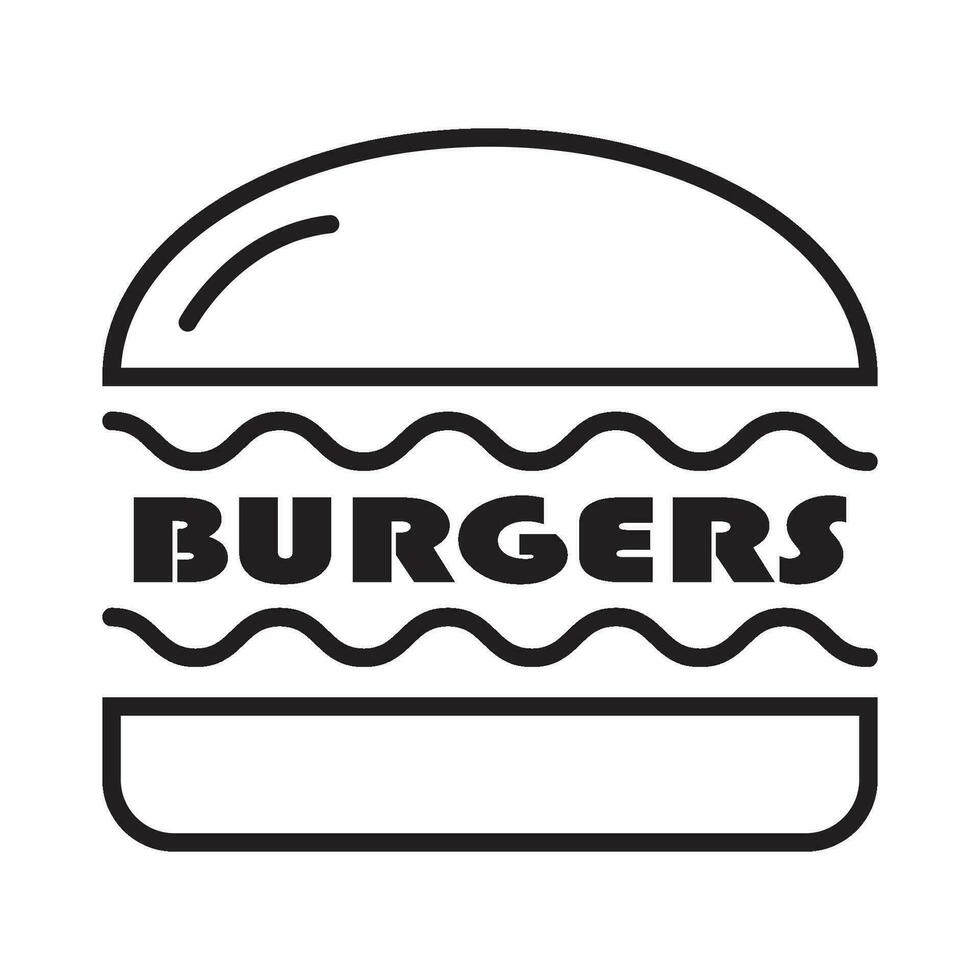hamburguesas icono logo vector diseño modelo