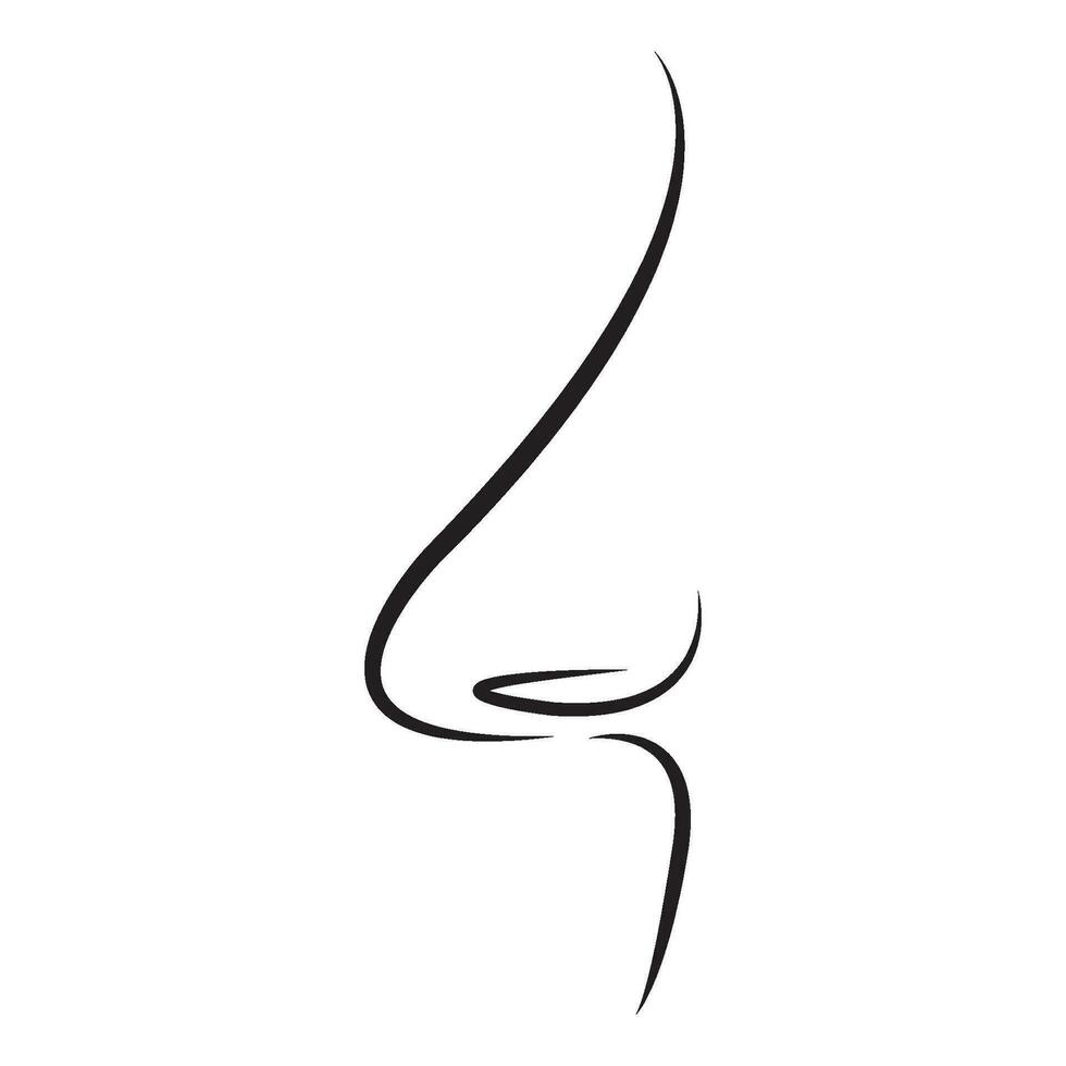 nose icon logo vector design template