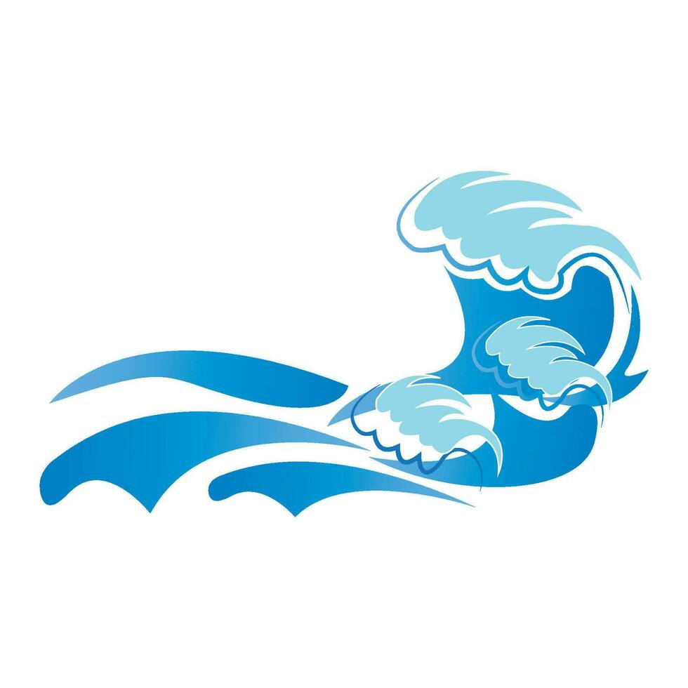 wave icon logo vector design template