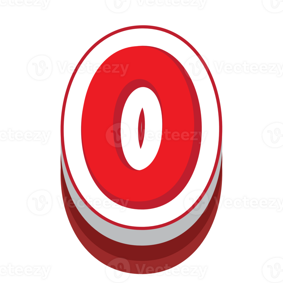 letter o red cartoon text effect png