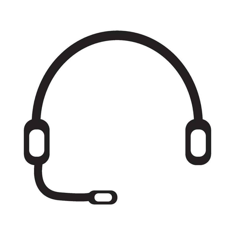 auriculares icono logo vector diseño modelo