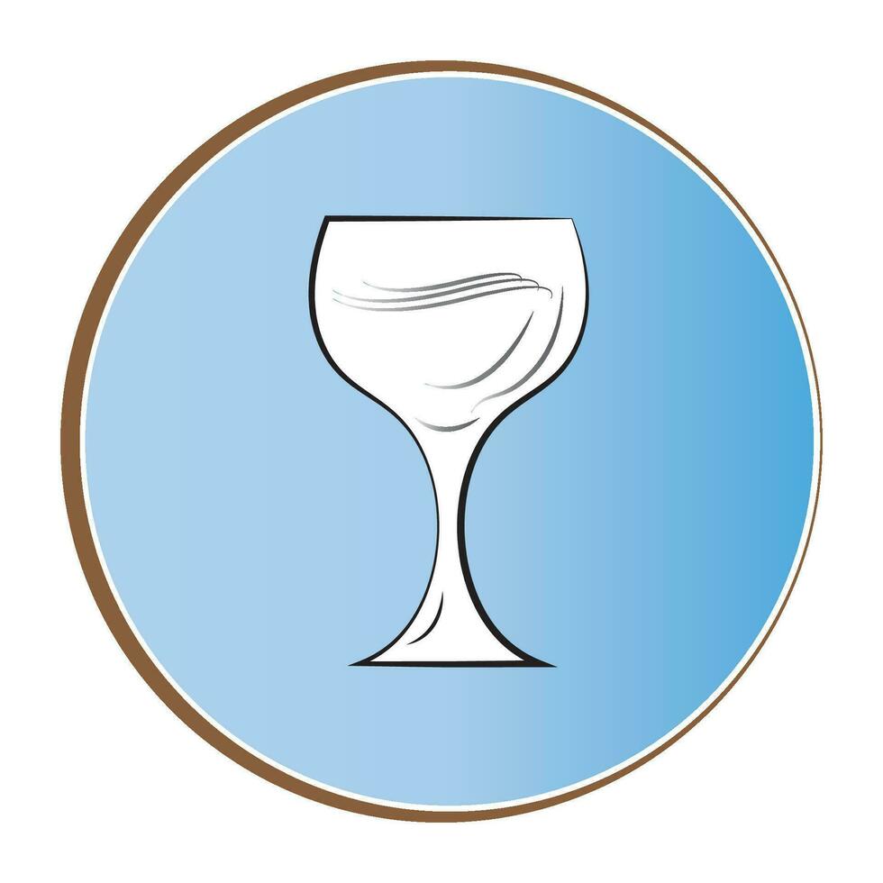 drinking glass icon logo vector design template