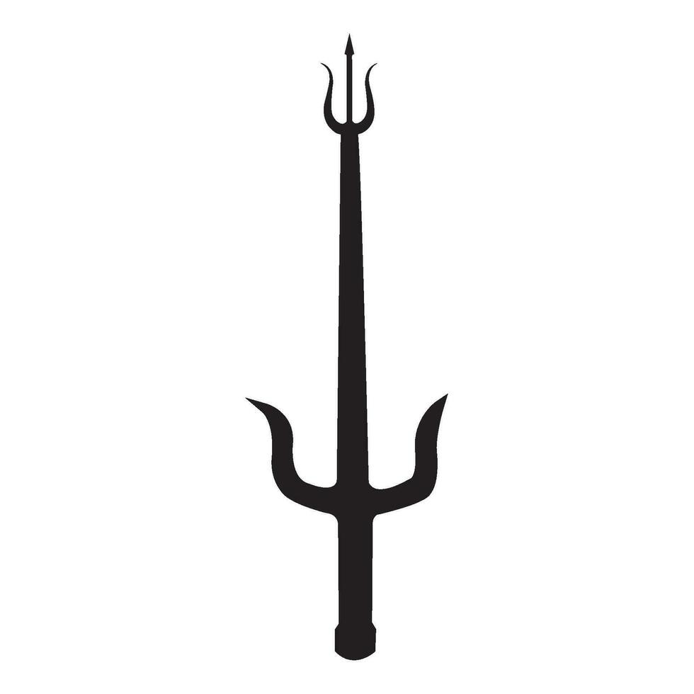 trident icon logo vector design template