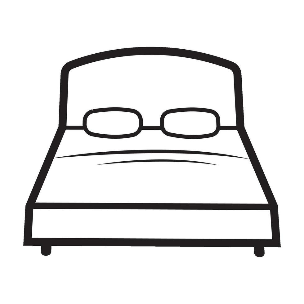 cama icono logo vector diseño modelo