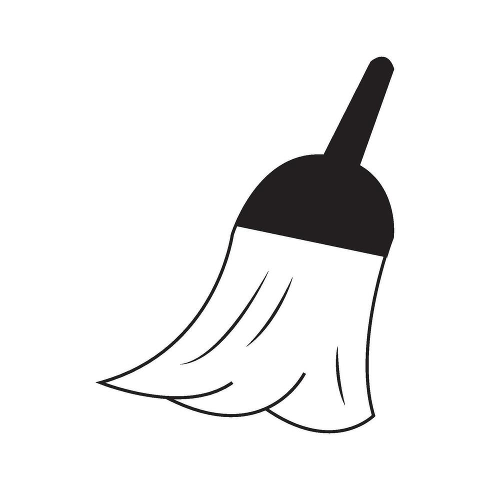 broom icon logo vector design template