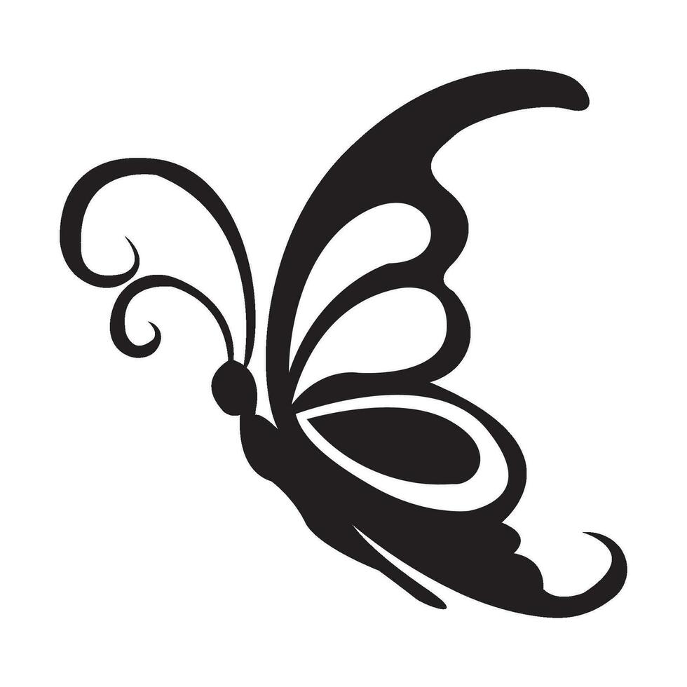 plantilla de diseño de vector de logotipo de icono de mariposa