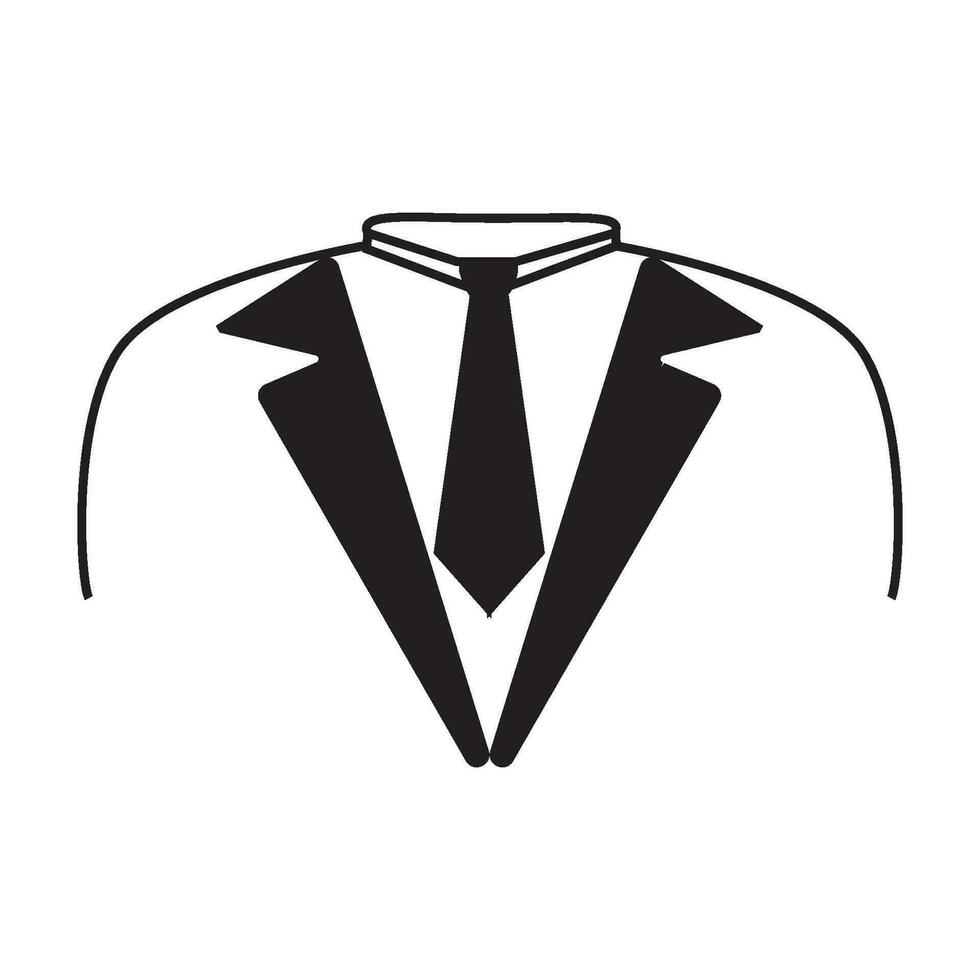 tuxedo icon logo vector design template