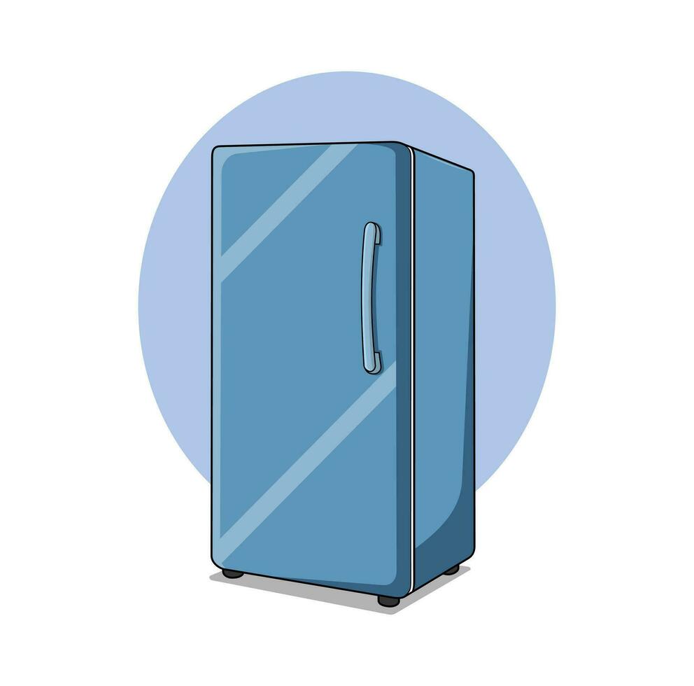 Refrigerator Cartoon Design Illustration vector