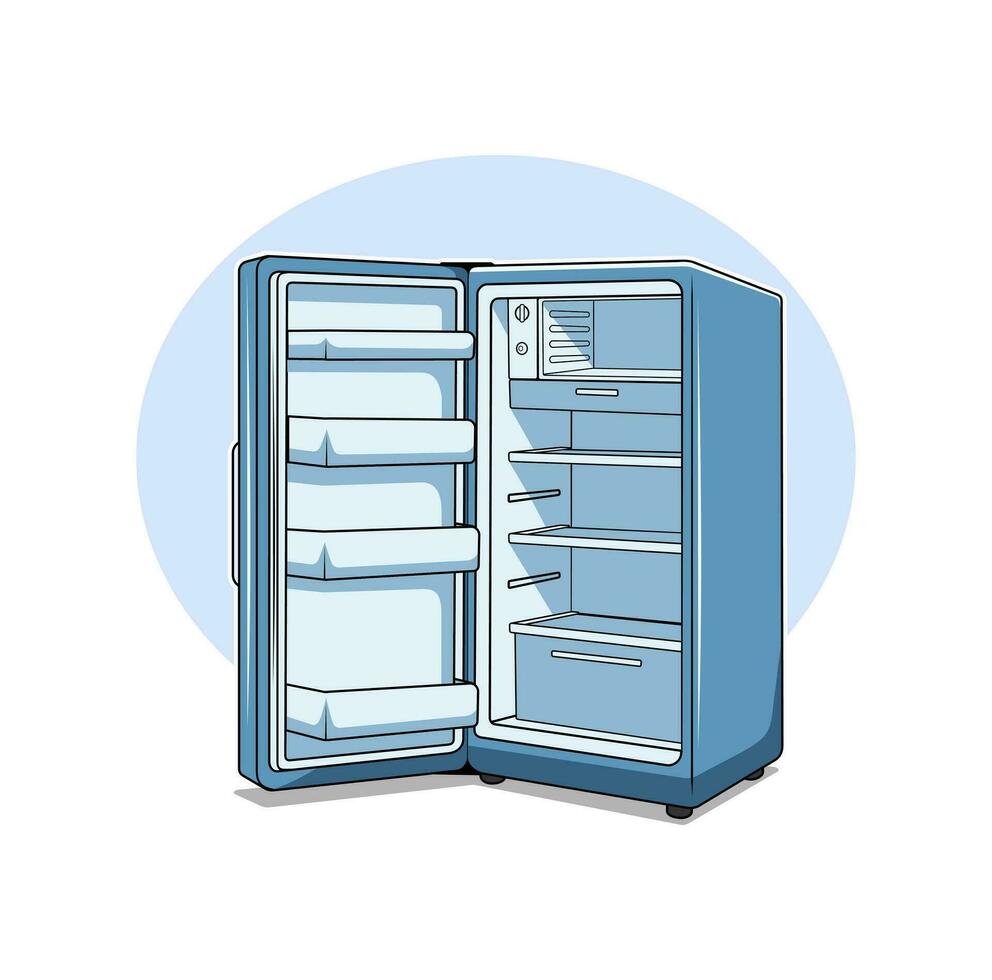 refrigerador dibujos animados diseño ilustración vector