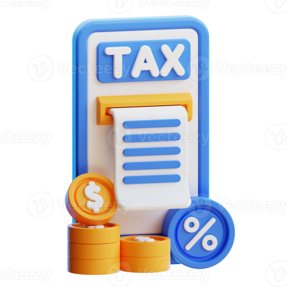 Tax Mobile 3D Icon png