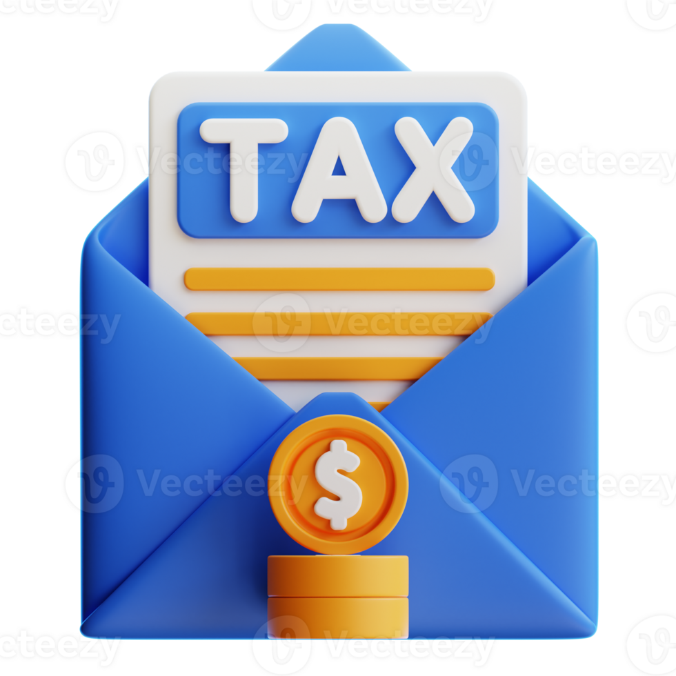 Tax Mail 3D Icon png