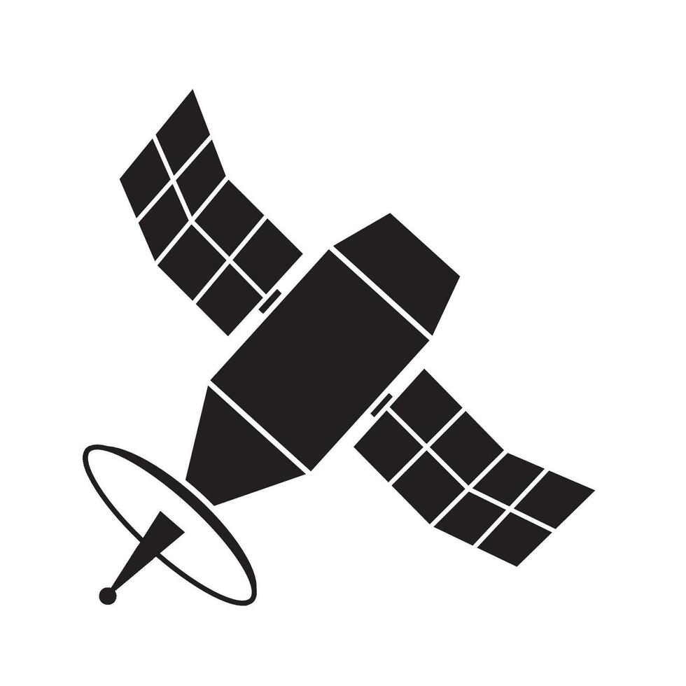 satélite icono logo vector diseño modelo