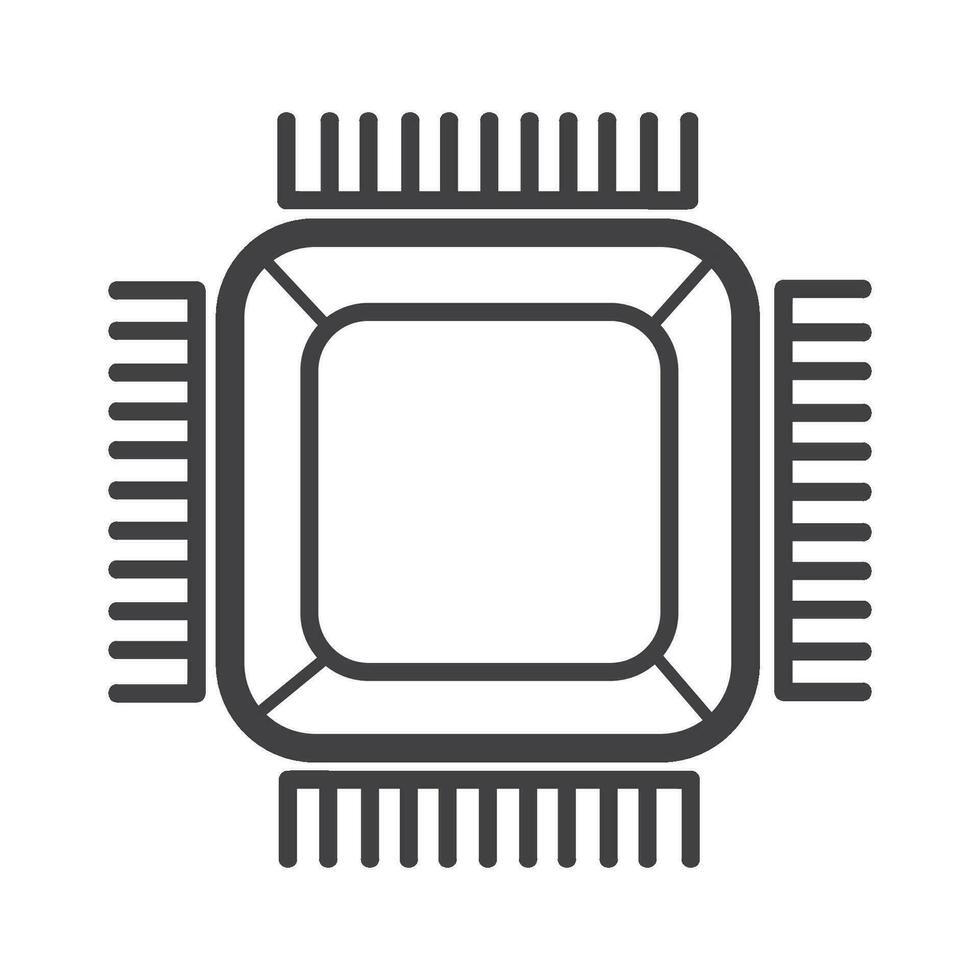 procesador icono logo vector diseño modelo