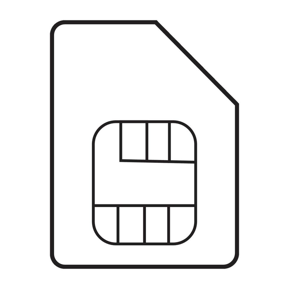 sim tarjeta icono logo vector diseño modelo